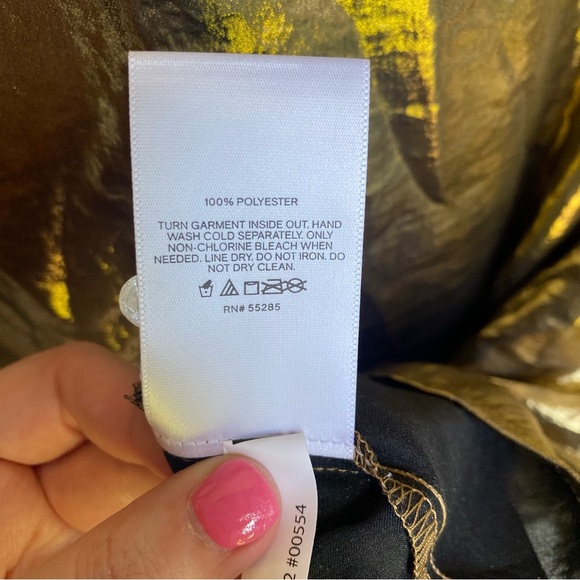 Express Gold Foil Balloon Sleeve Top Size XL NWT - Picture 11 of 13